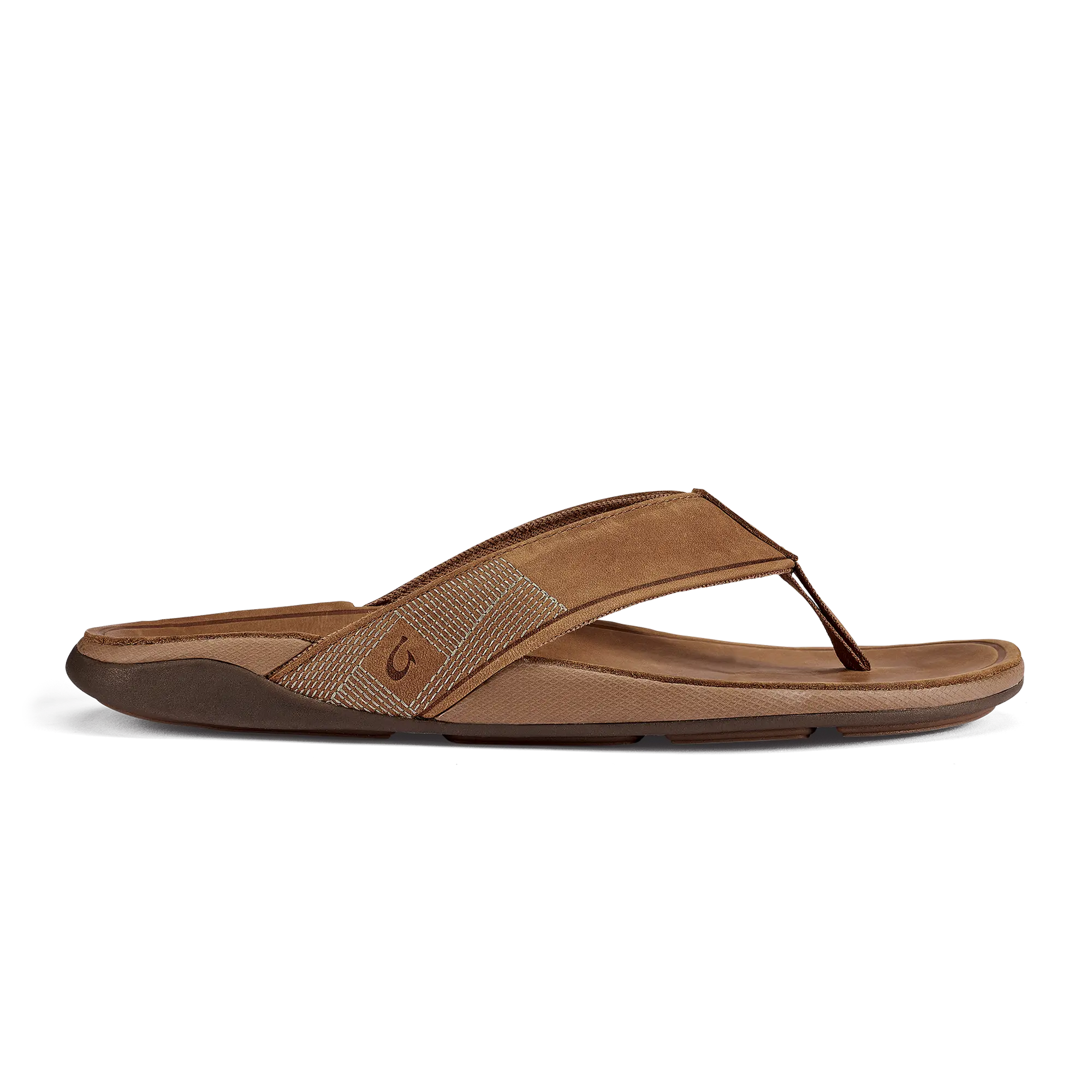 Tuahine Men's Waterproof Leather Beach Sandals - Toffee