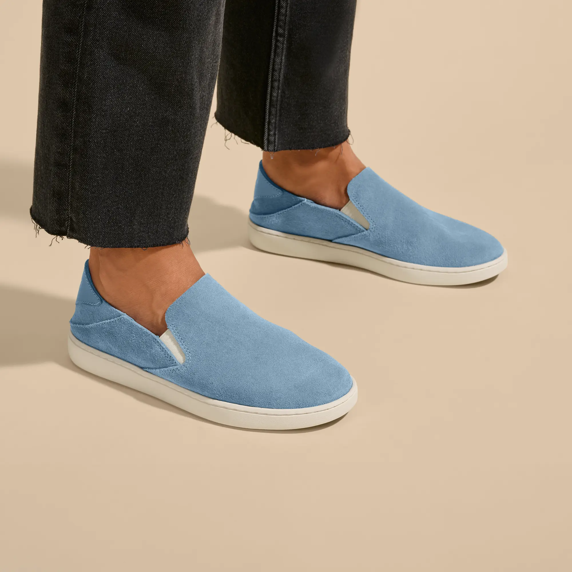 Pehuea Luxe Women's Suede Sneakers - Blissful Blue - Image 2