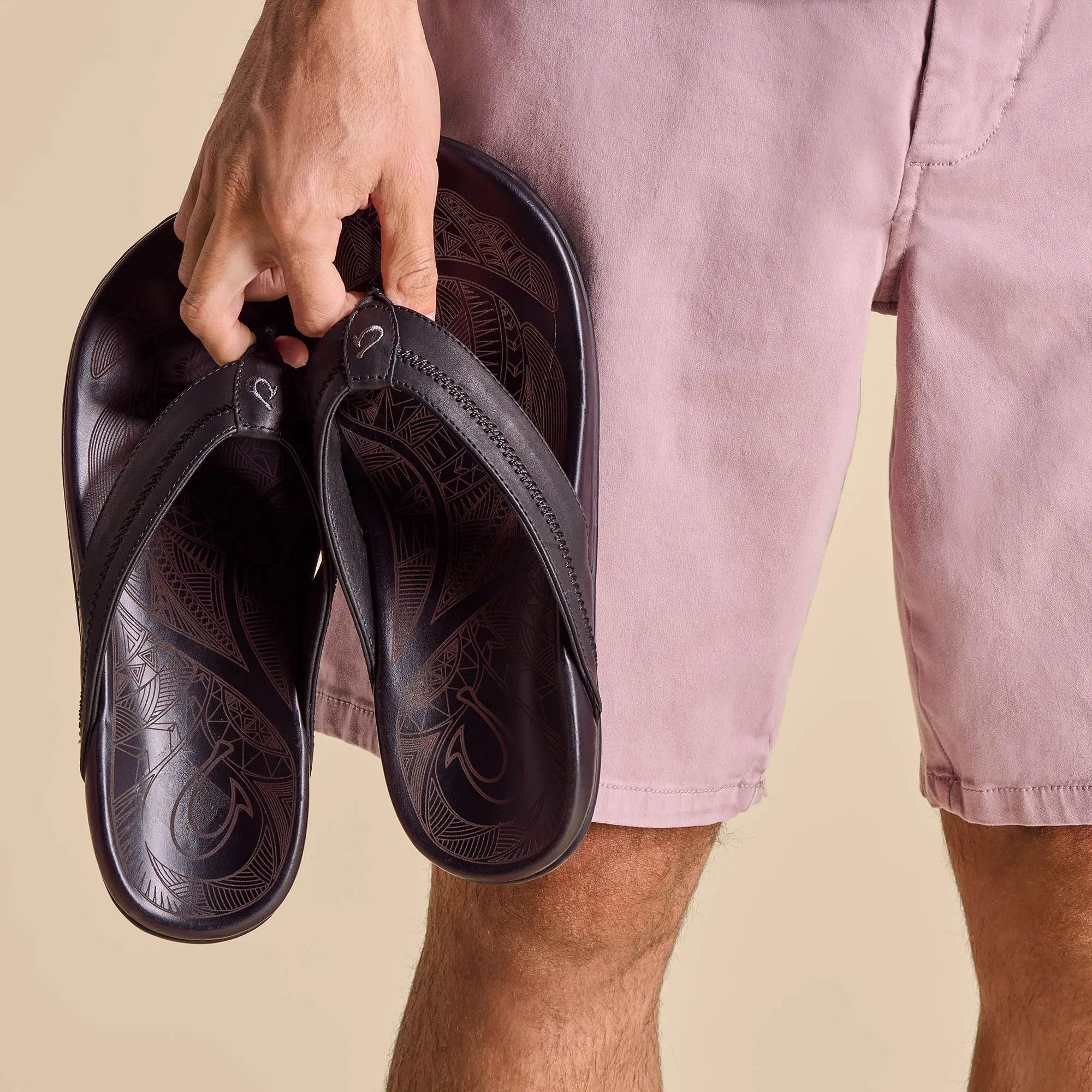 Hiapo - Lava Rock Men's Leather Beach Sandals - Image 3