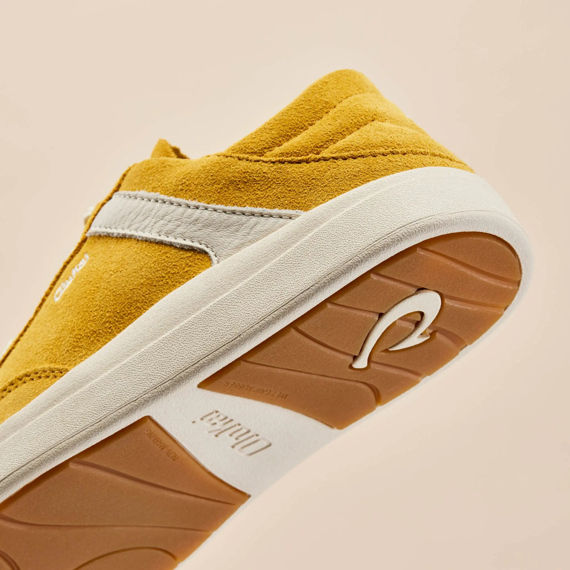 Ha 'upu Women's Leather Sneakers - Mustard / Off White - Image 6
