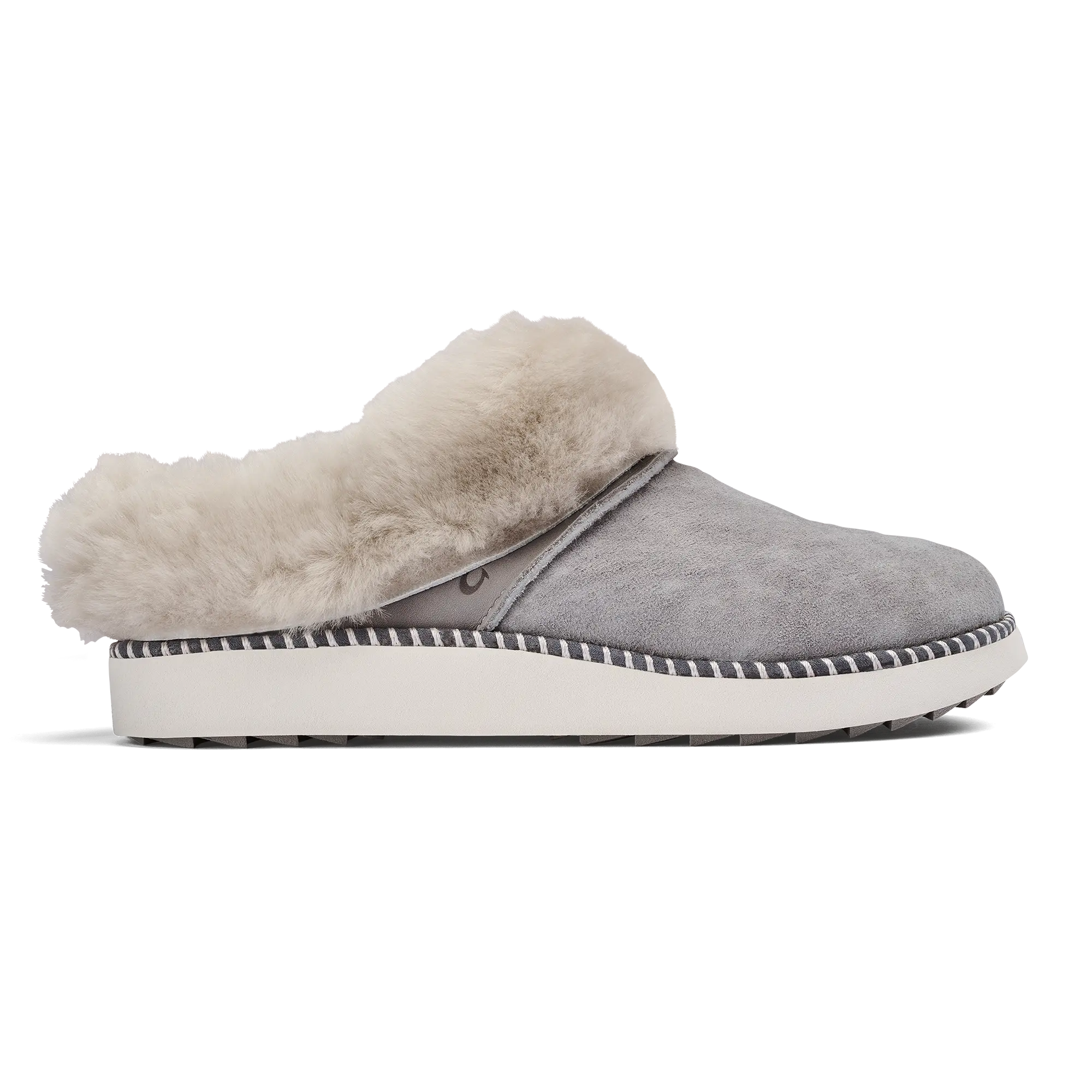 Ku'i Women's Fuzzy Slip-On Slippers - Fog