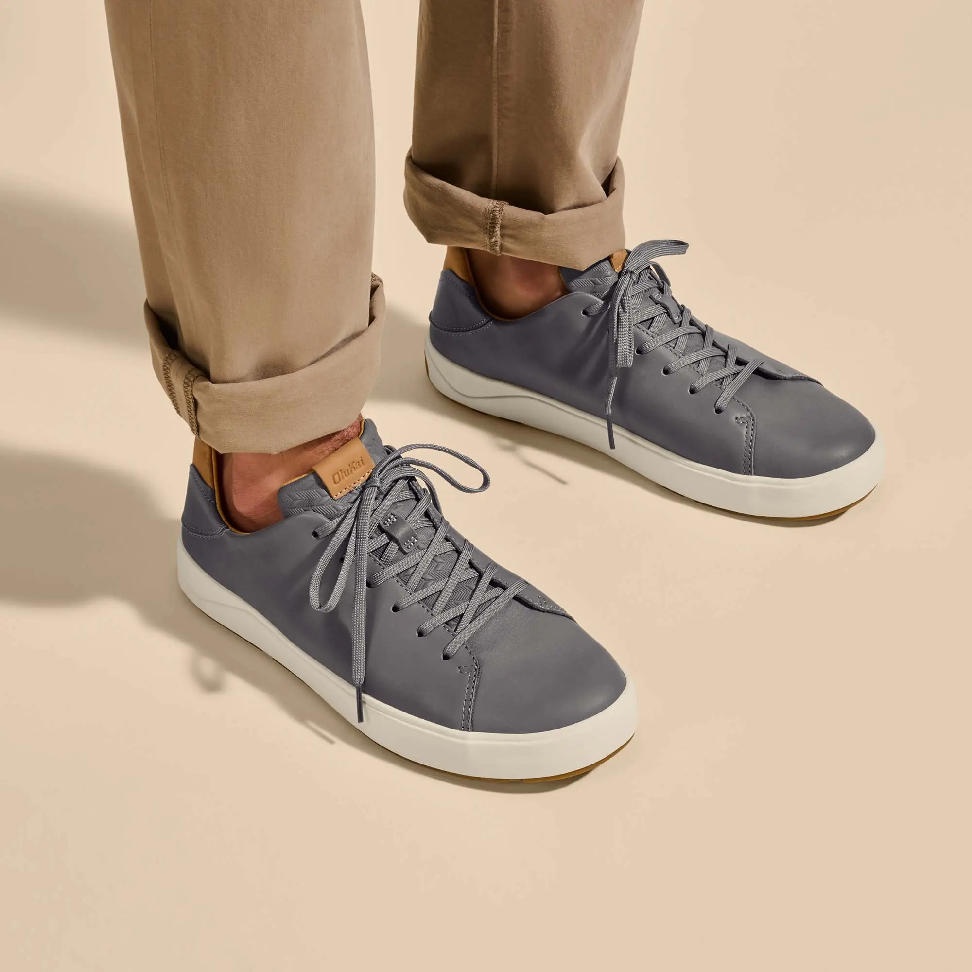 Lae'ahi L 'Ili Men's Leather Sneakers - Stone - Image 2