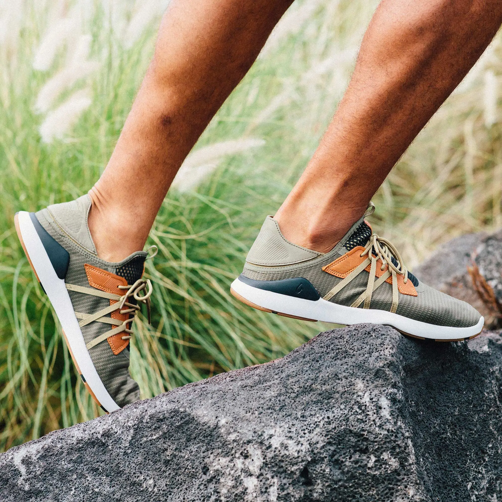 Mio L Men's Athletic Shoes - Hunter / Lava Rock - Image 3