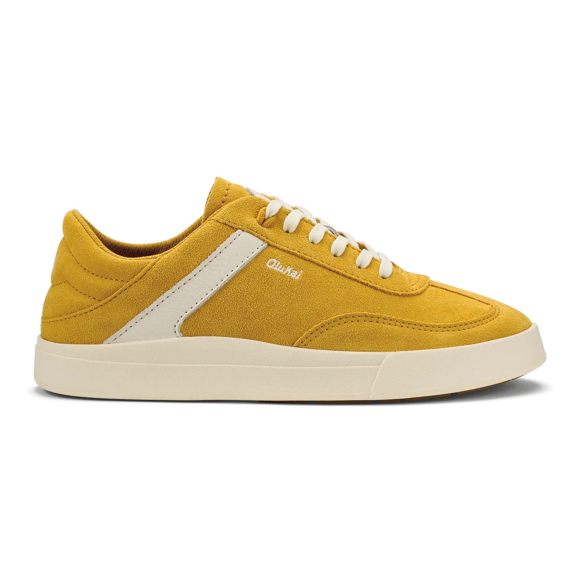 Ha 'upu Women's Leather Sneakers - Mustard / Off White