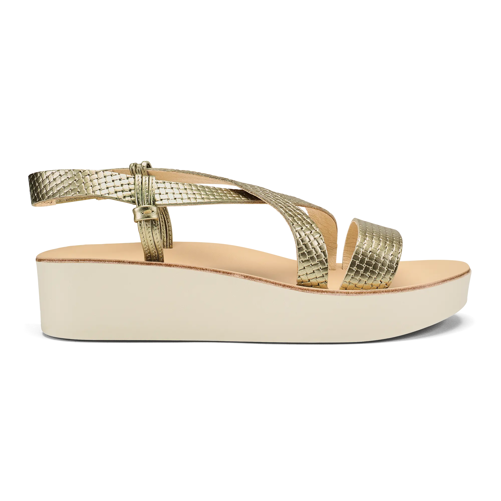'  nohi Strappy Women's Sandals - Bubbly / White Sand