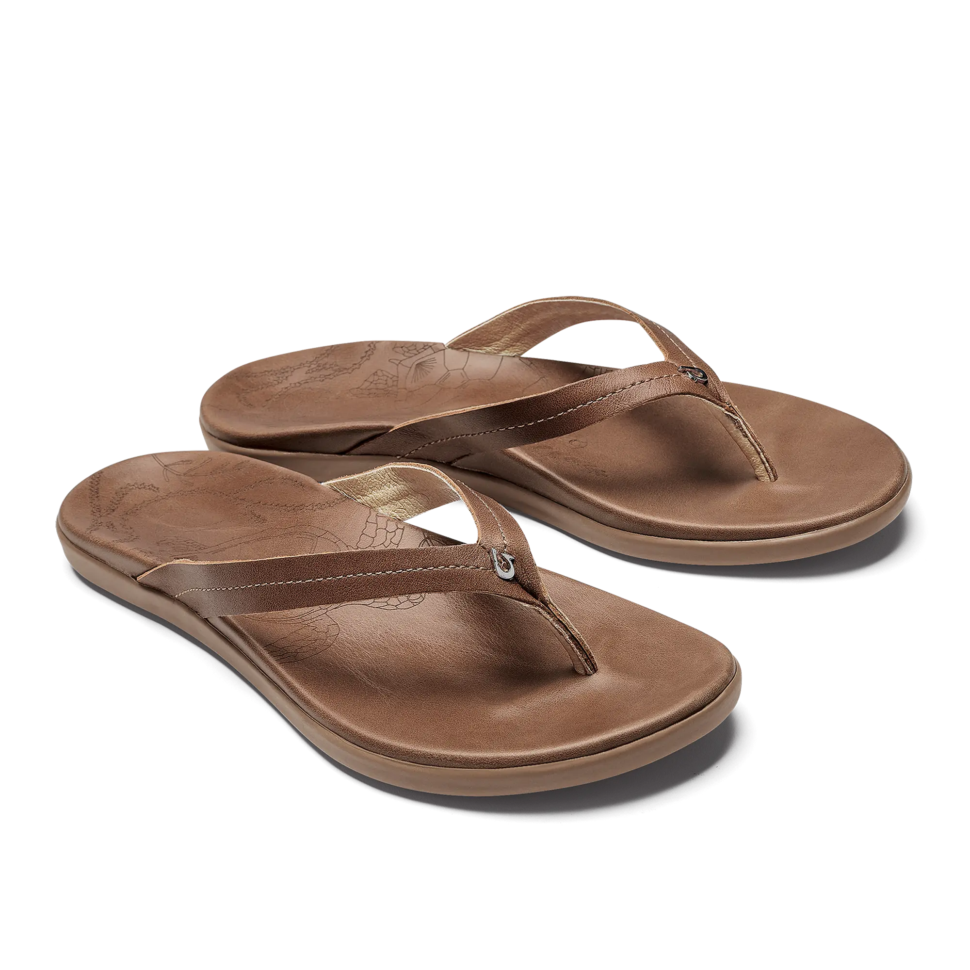 Honu Women's Leather Beach Sandals - Tan - Image 3