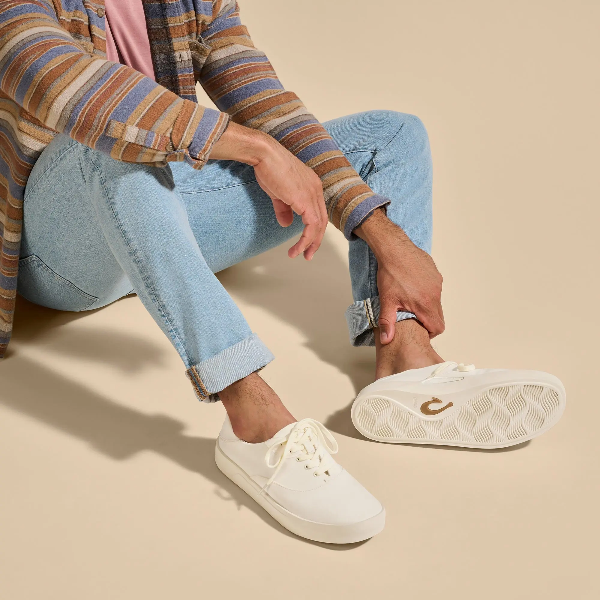 Tradewind Men's Breathable Sneakers - Off White - Image 4