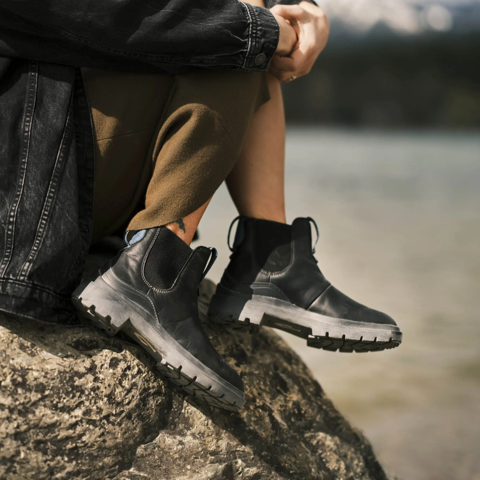Hehi Women's Waterproof Leather Booties - Lava Rock - Image 2