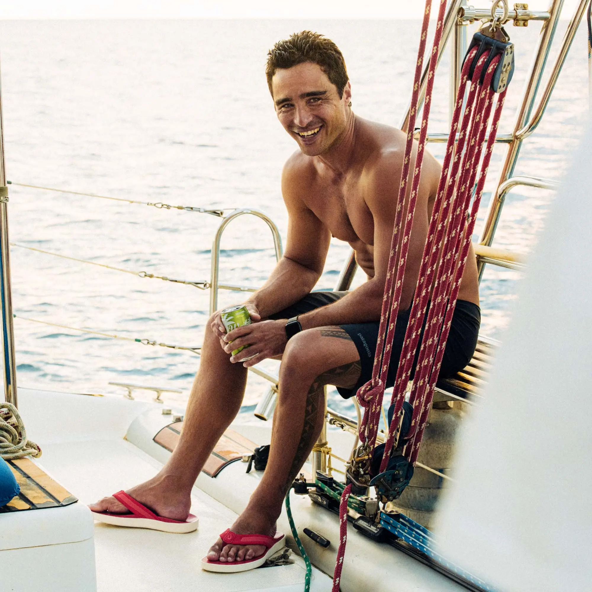 Leeward Men's Water Ready Beach Sandals - Red Lava - Image 7
