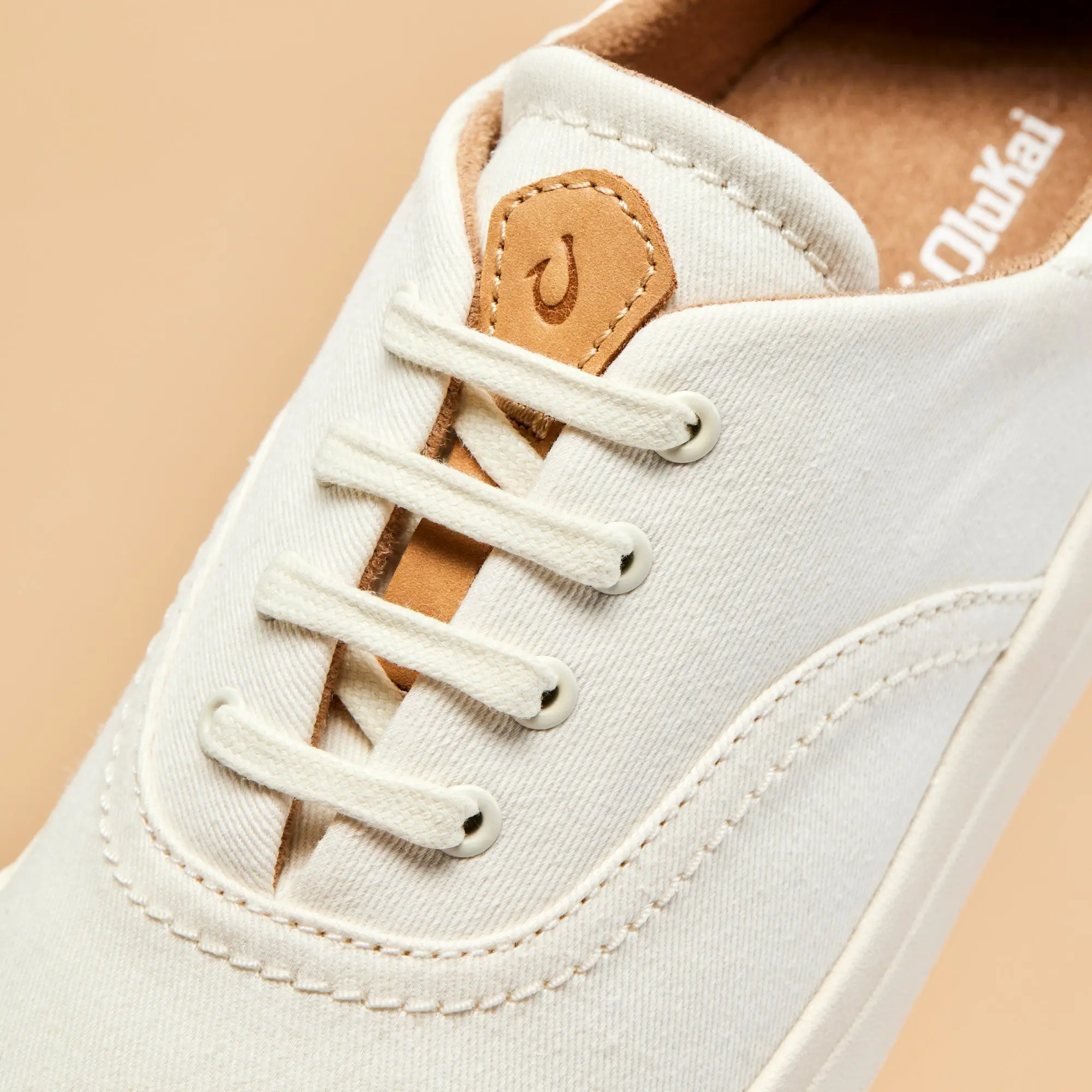 Kohu Women's Lightweight Canvas Sneakers - Off White - Image 3