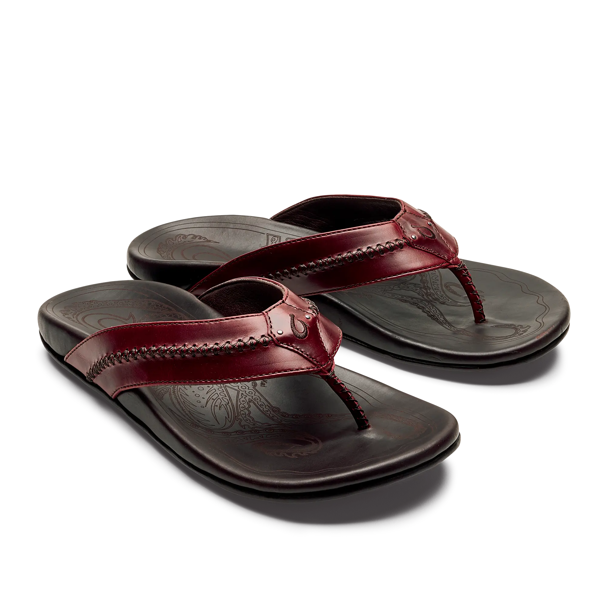 Mea Ola Men's Leather Beach Sandals - Terra / Dark Wood - Image 4