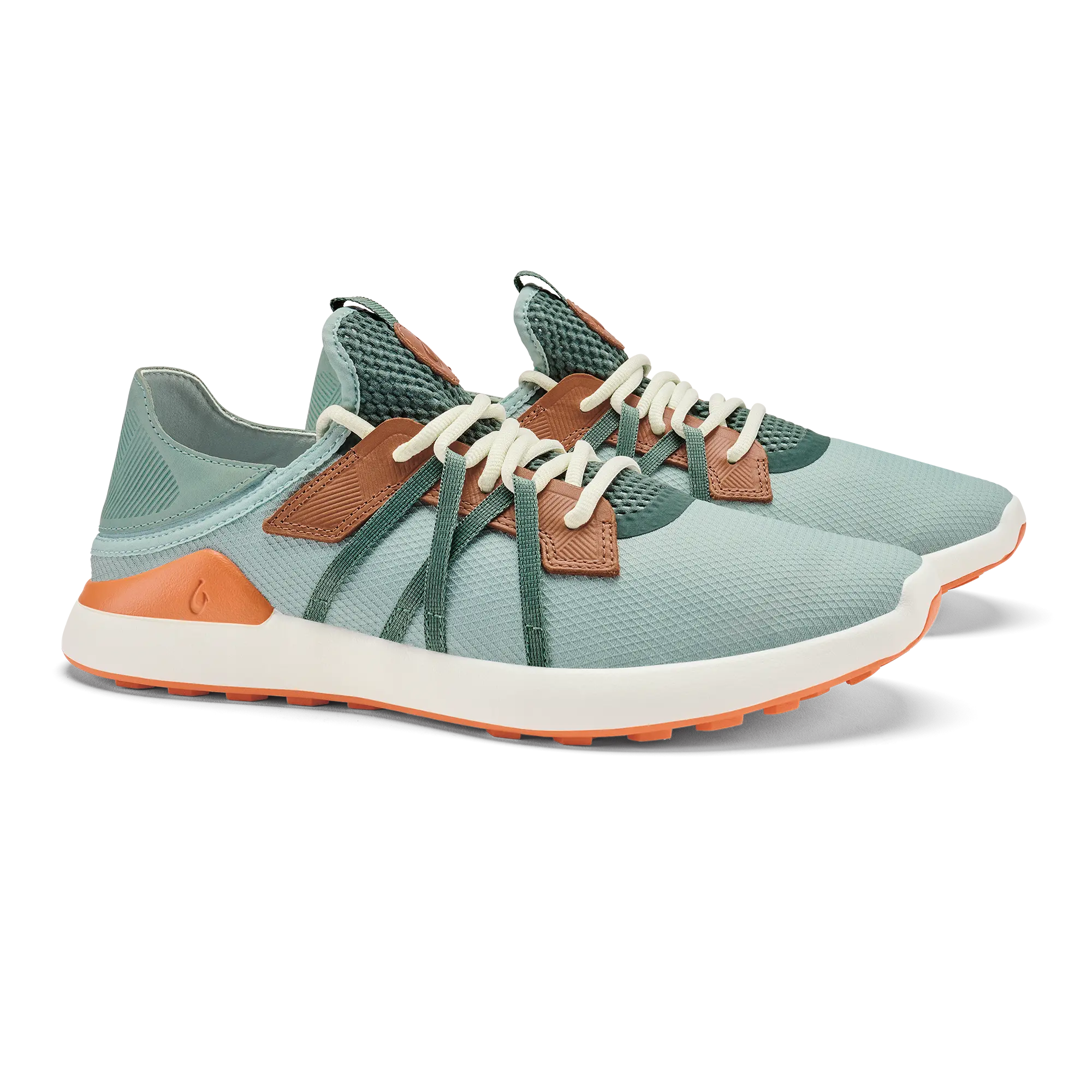 Manele Men's Breathable Golf Shoes - Pale Moss / Molten Orange - Image 6