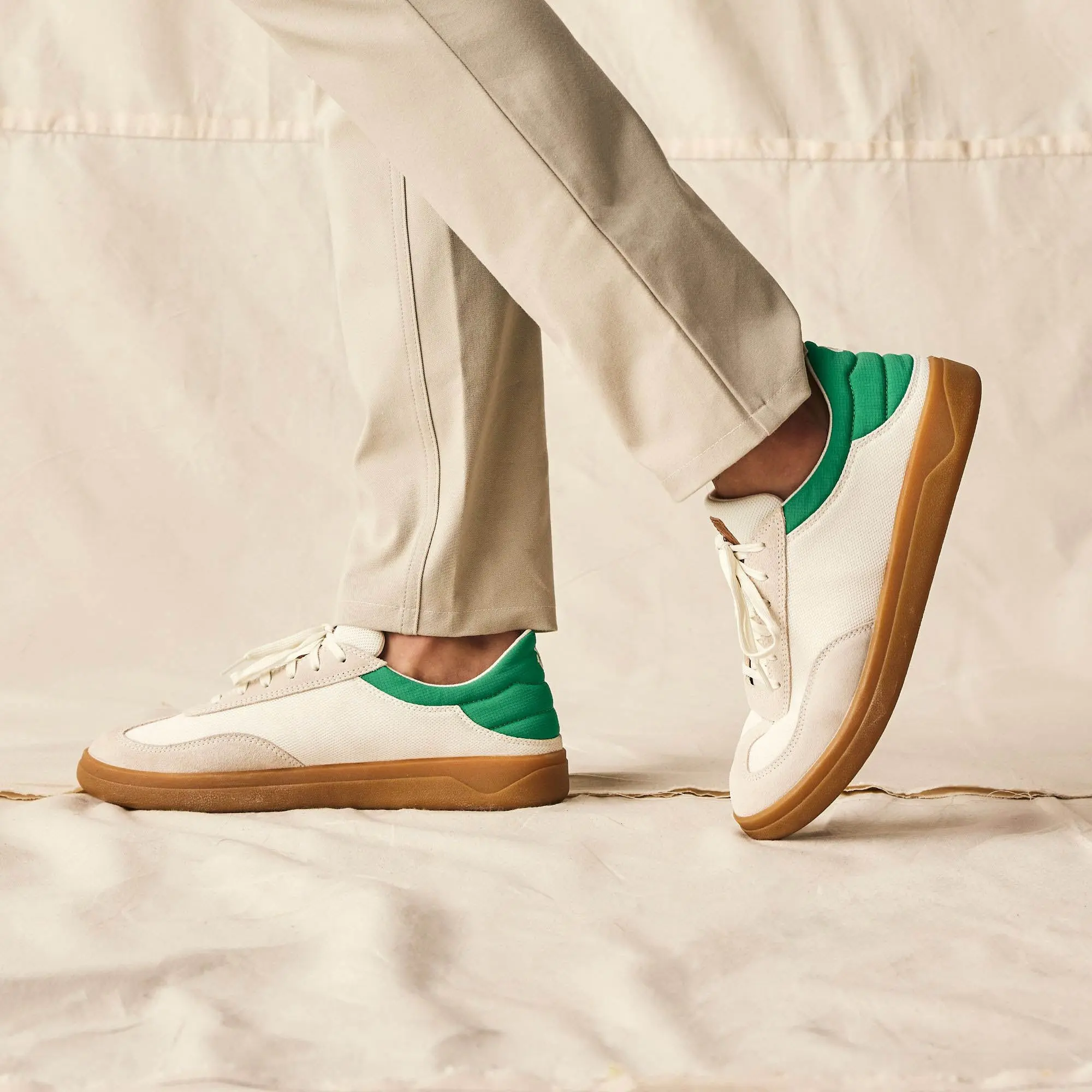 Pu nini Men's Sneaker Shoes - Off White / Bamboo - Image 3